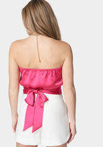 Chain Link Tie Back Halter Top