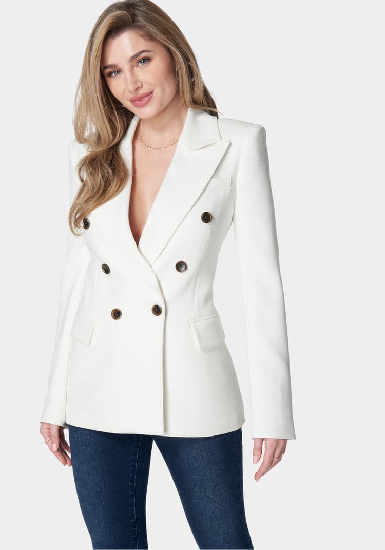 Double Breast Tailored Shoulder Jacket