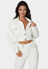 Dropped Shoulder D Ring Detail Oversized Denim Jacket