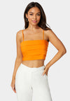 Spaghetti Strap Pleated Top
