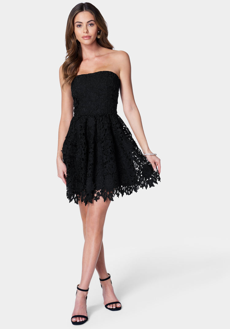 Strapless Lace Cupcake Dress