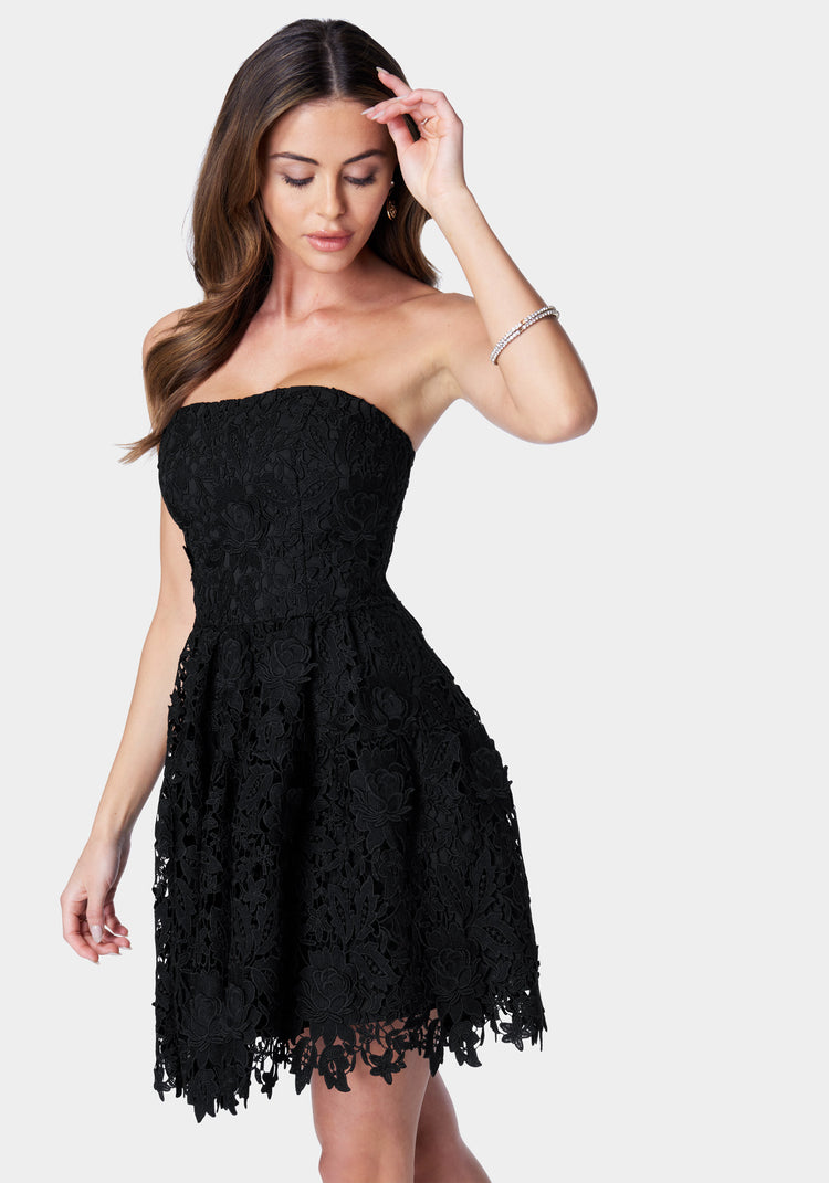 Strapless Lace Cupcake Dress