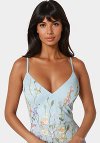 Other View-Floral Embroidered Midi Dress-Blue Multi