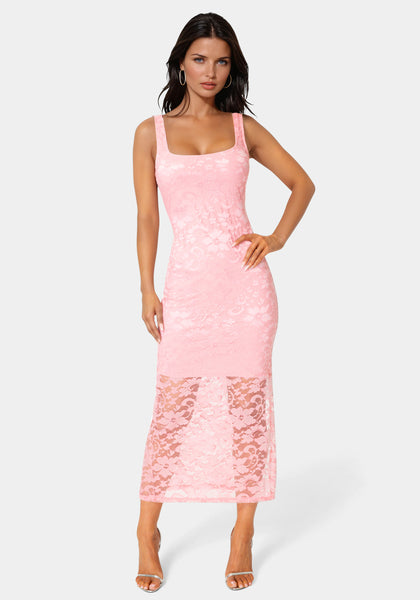 Marseille Lace Square Neck Tank Dress – bebe