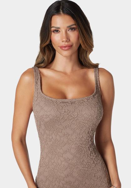 Marseille Lace Square Neck Tank Dress | bebe