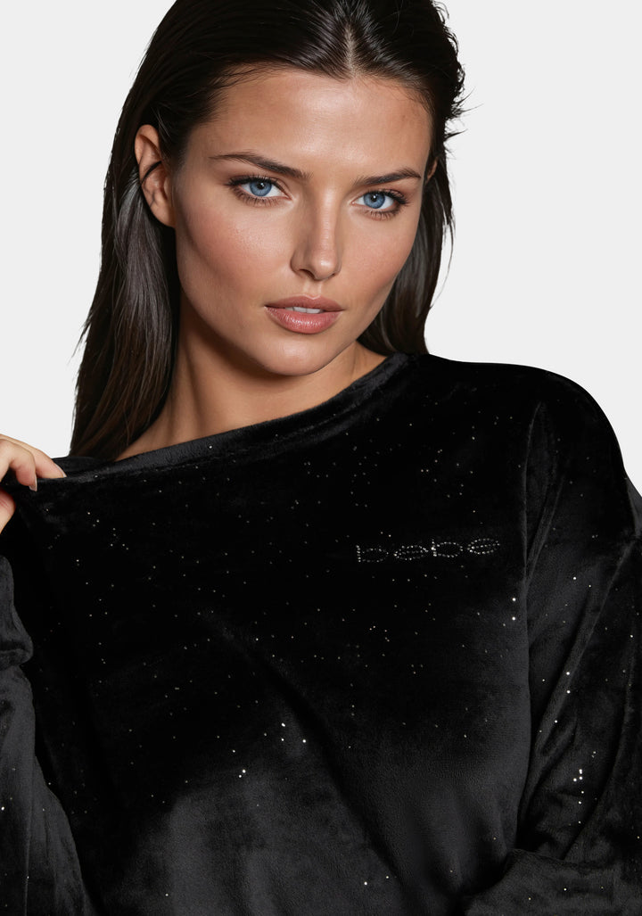 Other View-Velour Pant Set With Mirror Paper-Black Beauty