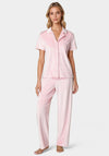 Short Sleeve Notch Collar Pant Set
