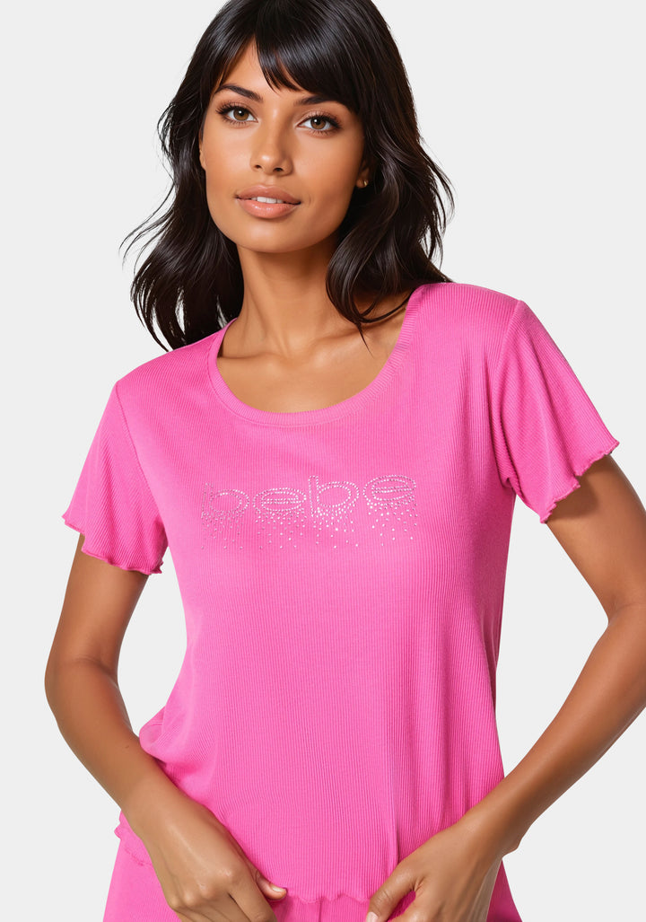 Other View-Rib Short Sets-Fuchsia