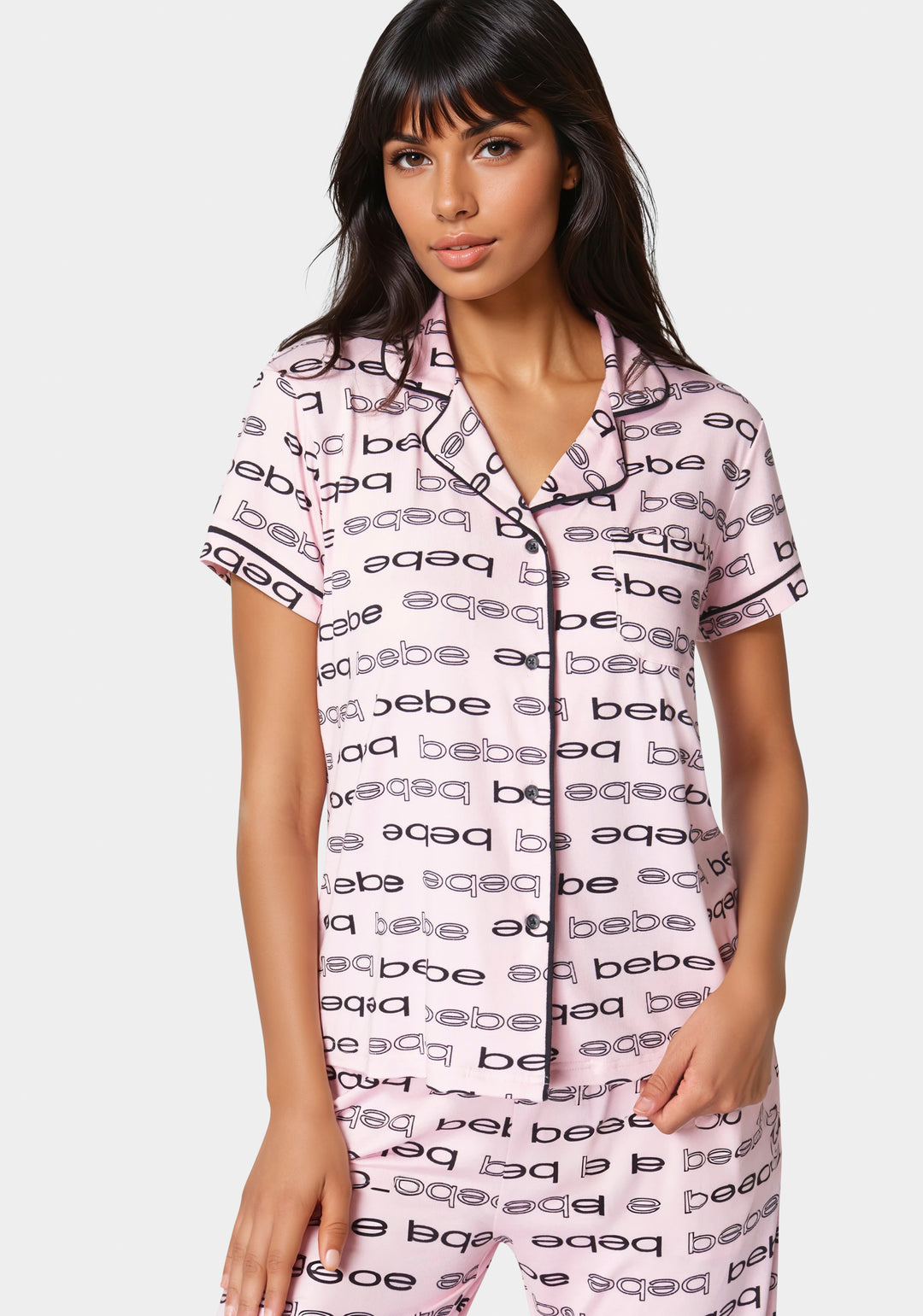 Other View-Printed Notch Collar Pant Set-Blush