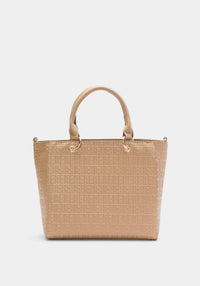 Celia Embossed Logo Satchel