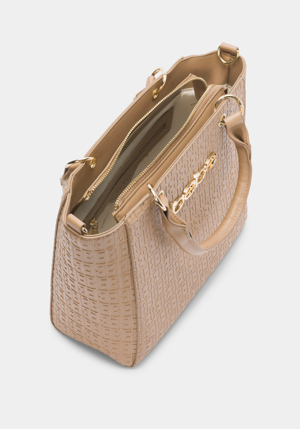 Celia Embossed Logo Satchel