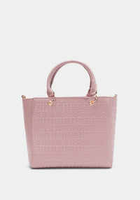 Celia Embossed Logo Satchel