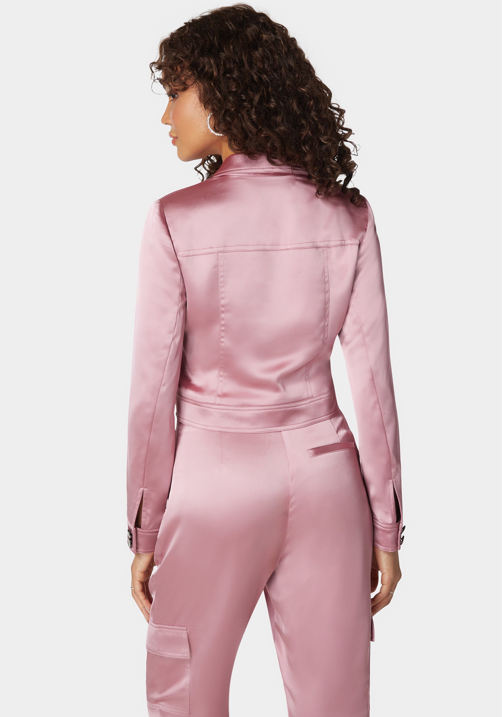 tied satin effect blazer