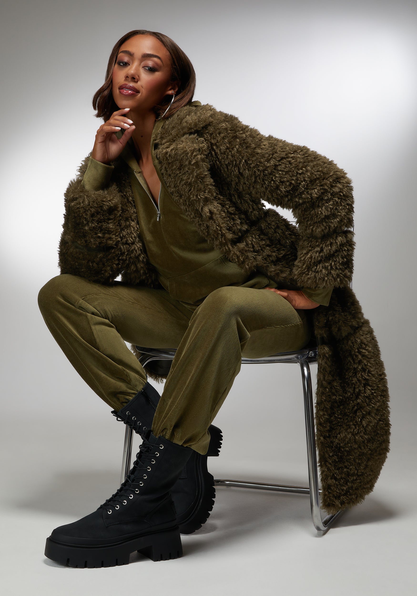 Faux Fur Maxi Coat – bebe