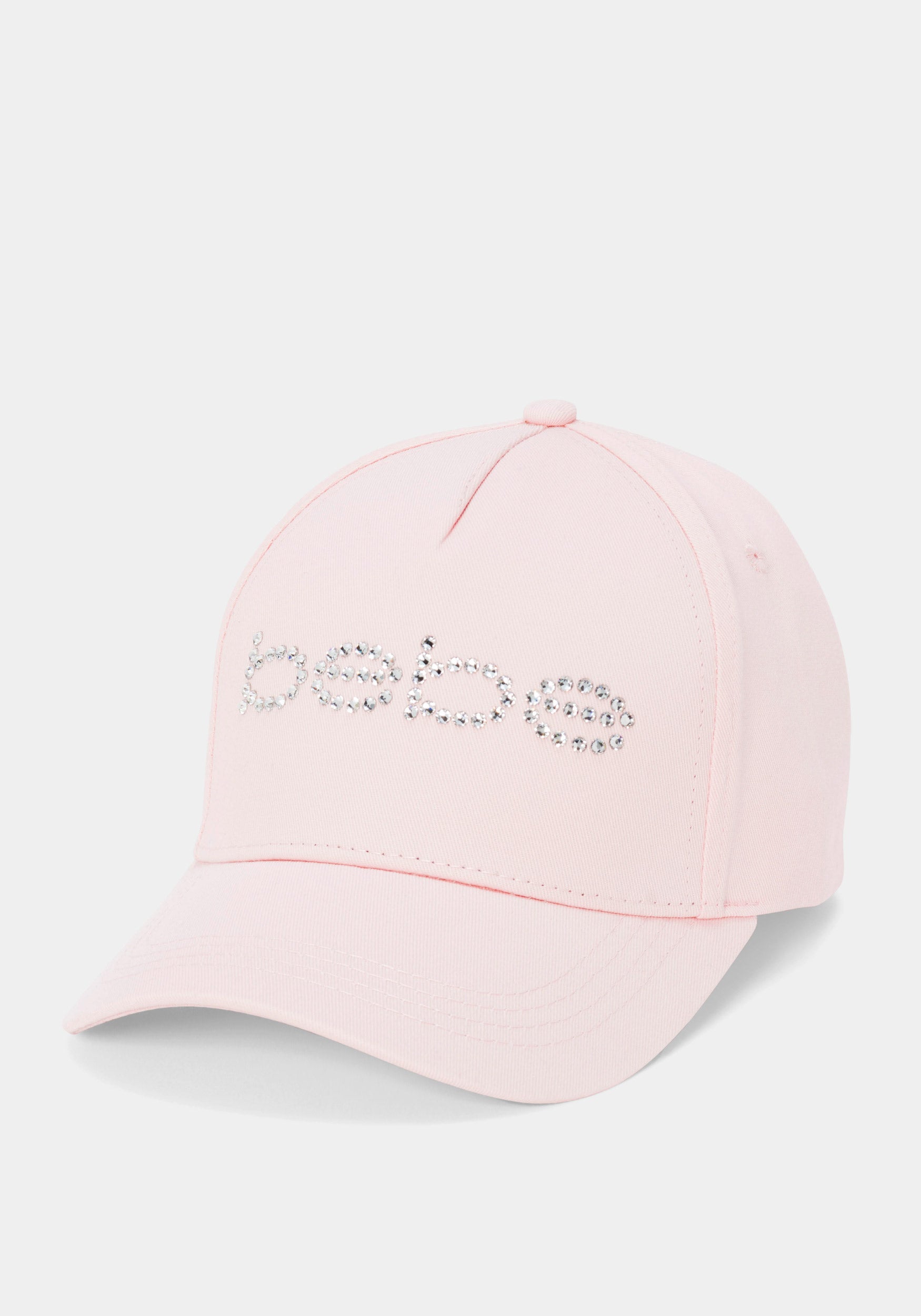 bebe Logo Hat Embellished With Crystals by Swarovski - Pink