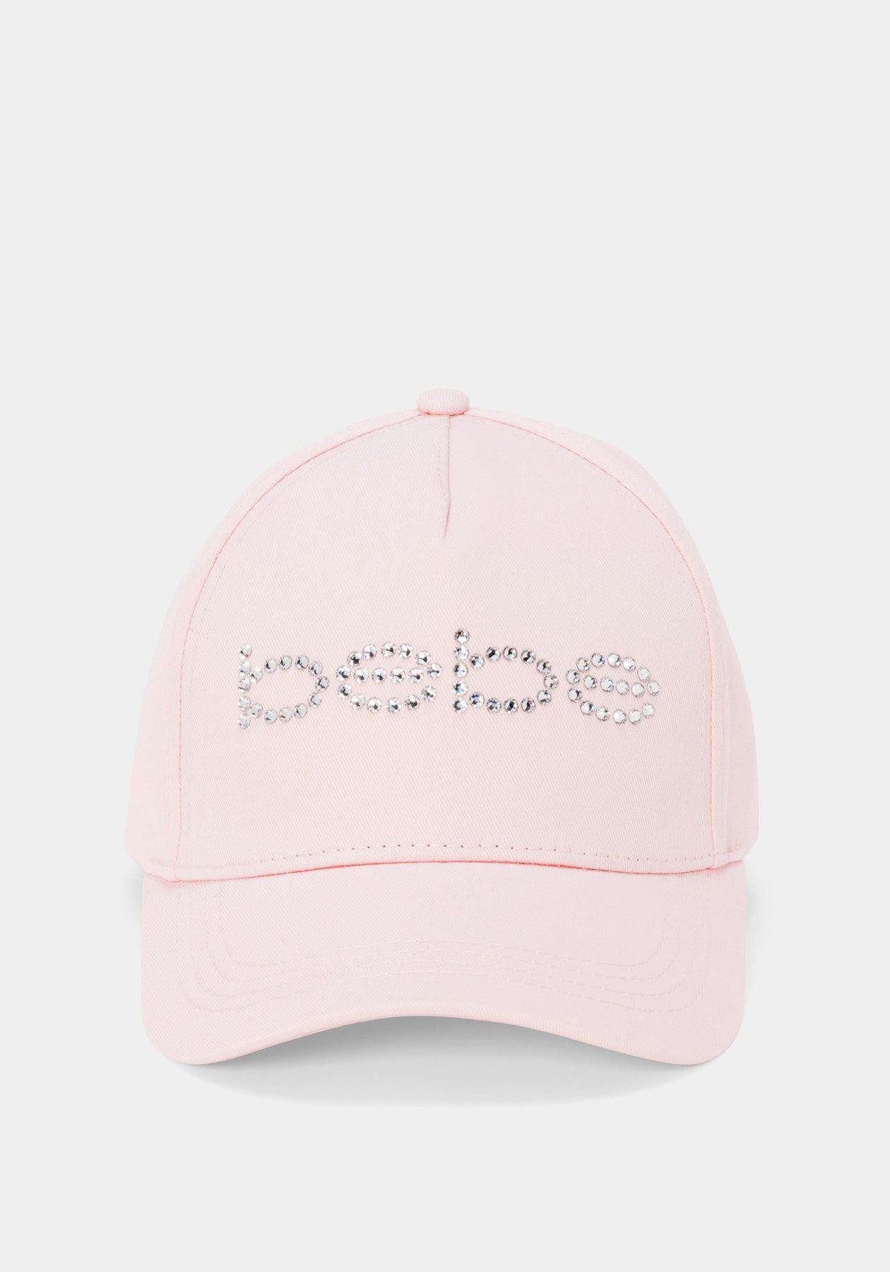 bebe Logo Hat Embellished With Crystals by Swarovski - Pink