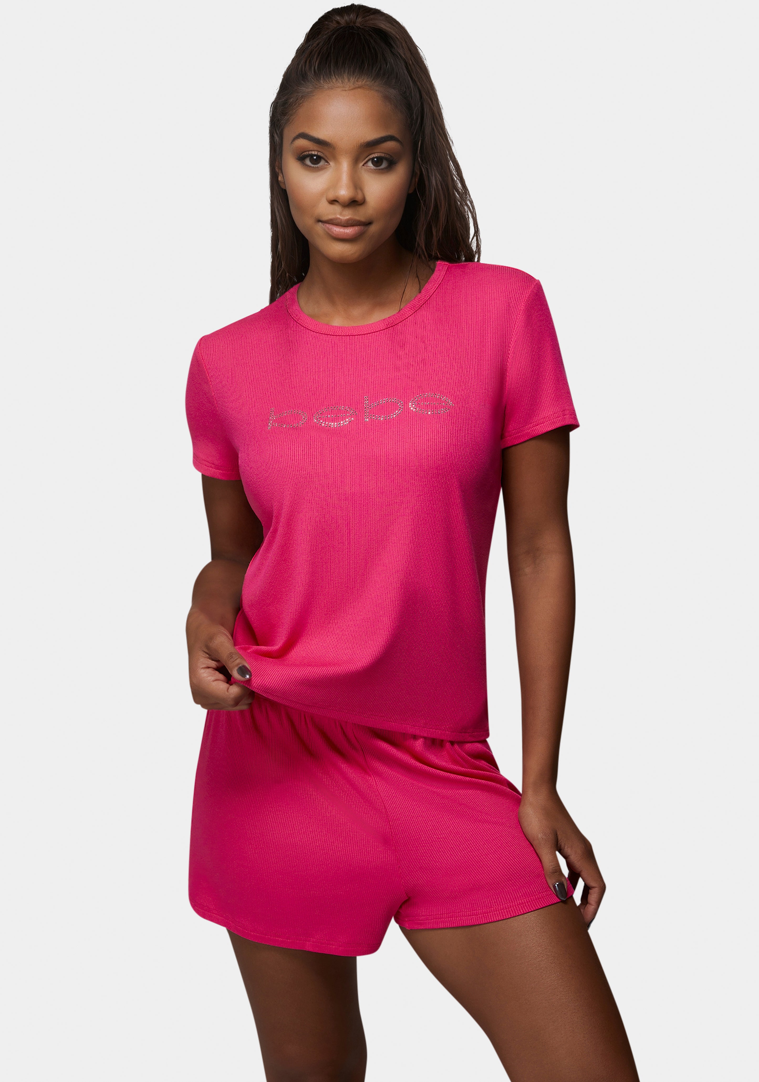 Front View-Sienna Short Set-Fuchsia Purple