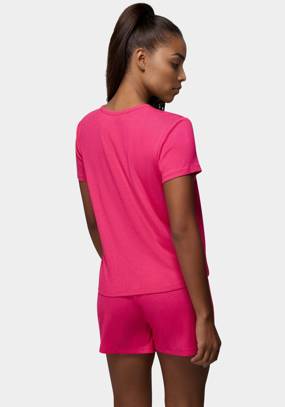 Back View-Sienna Short Set-Fuchsia Purple