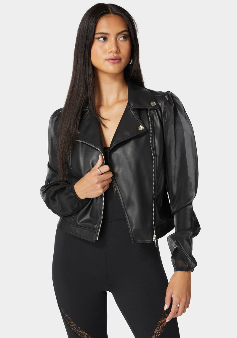 ジャケット・アウター Little suzie Vegan Leather Belted Jacket 108488_black_1_a4f7a4be-be9f-