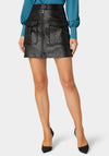 Zip Front Coated Twill Skirt
