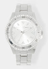 Link Bracelet Crystal Sport Bezel Watch
