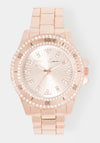 Link Bracelet Crystal Sport Bezel Watch