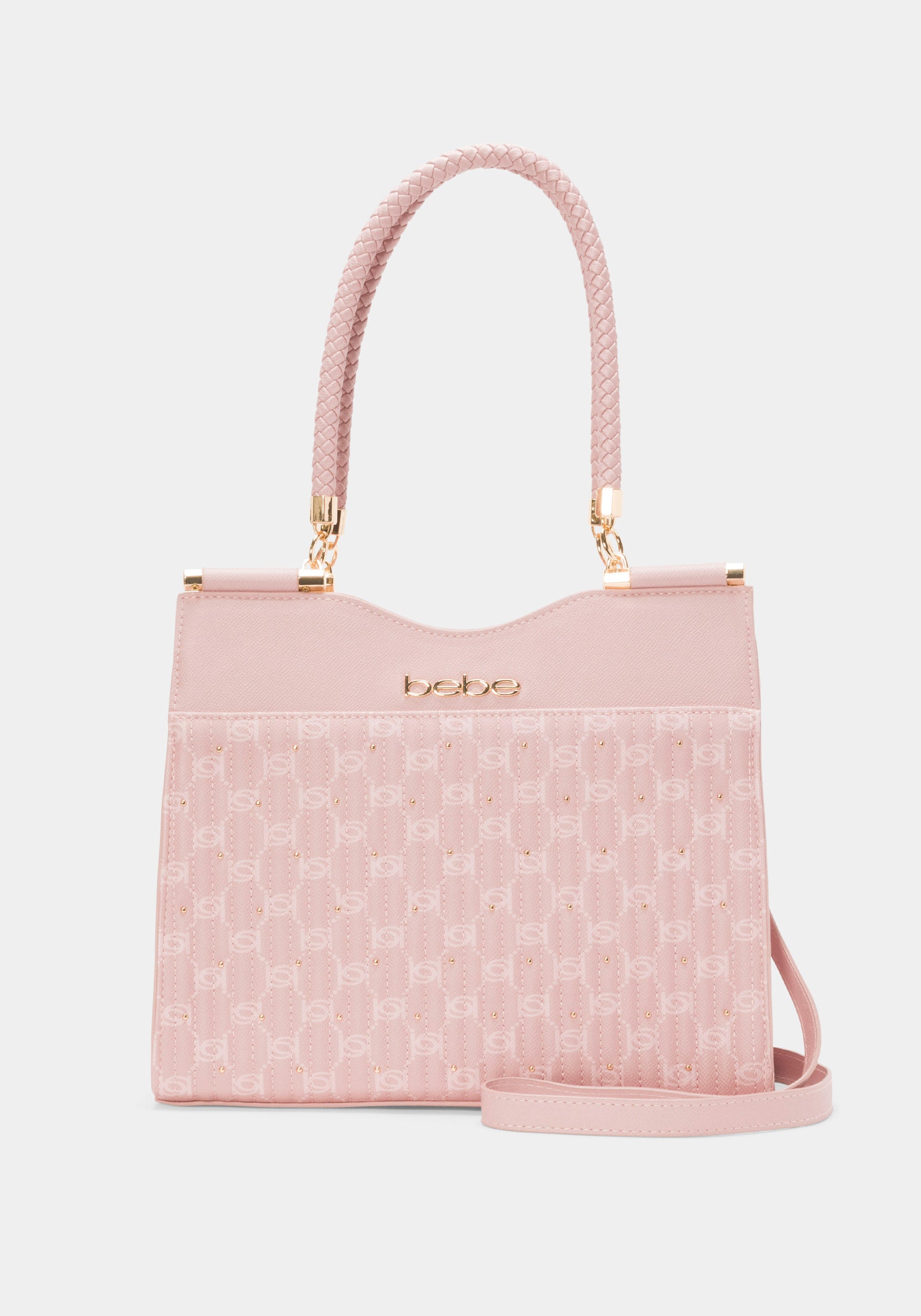 Bebe Cinzia Printed Monogram Satchel – bebe