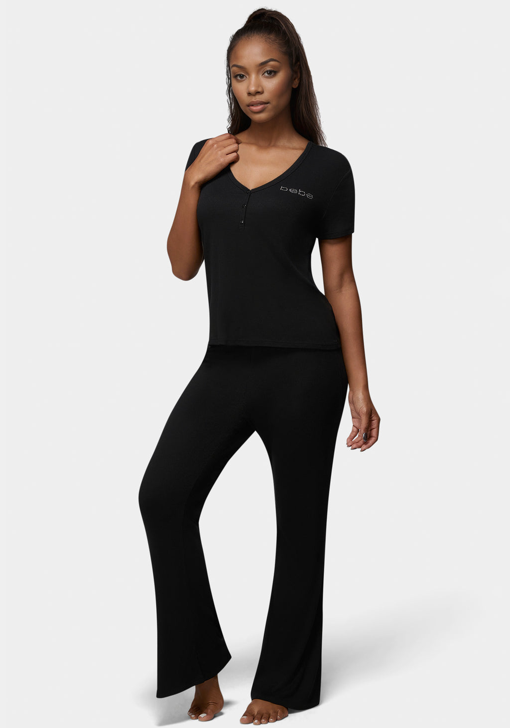 Side View-Better Thangs Lounge Set-Black Beauty