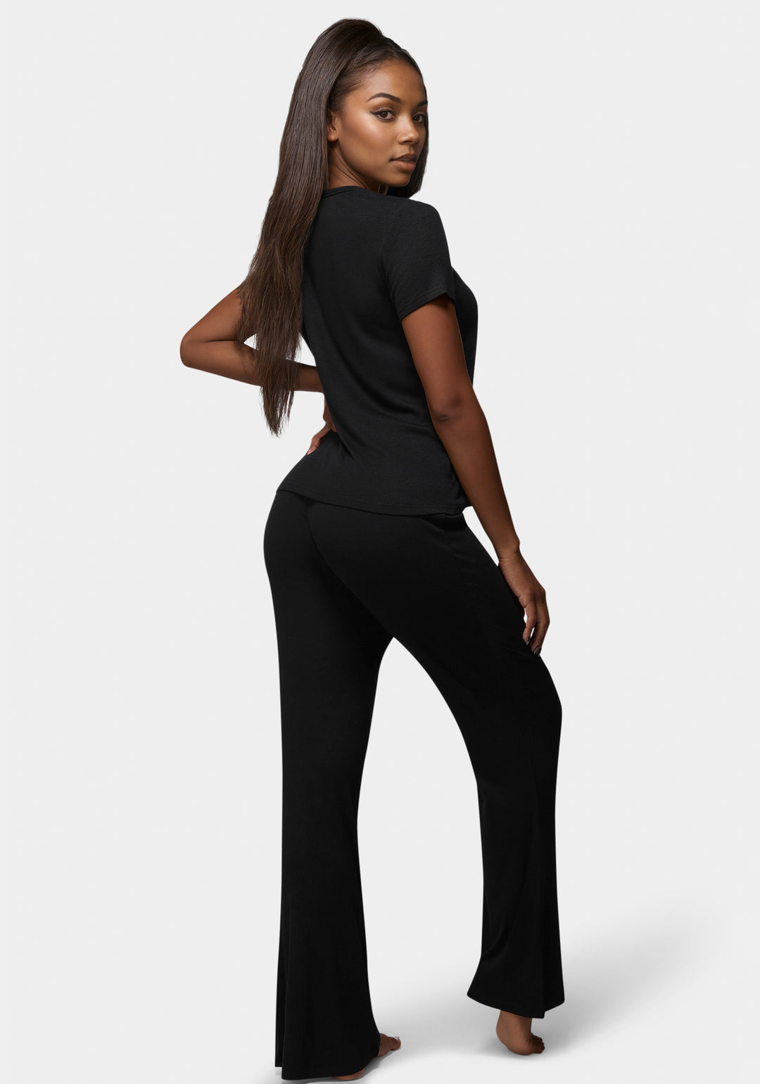 Back View-Better Thangs Lounge Set-Black Beauty