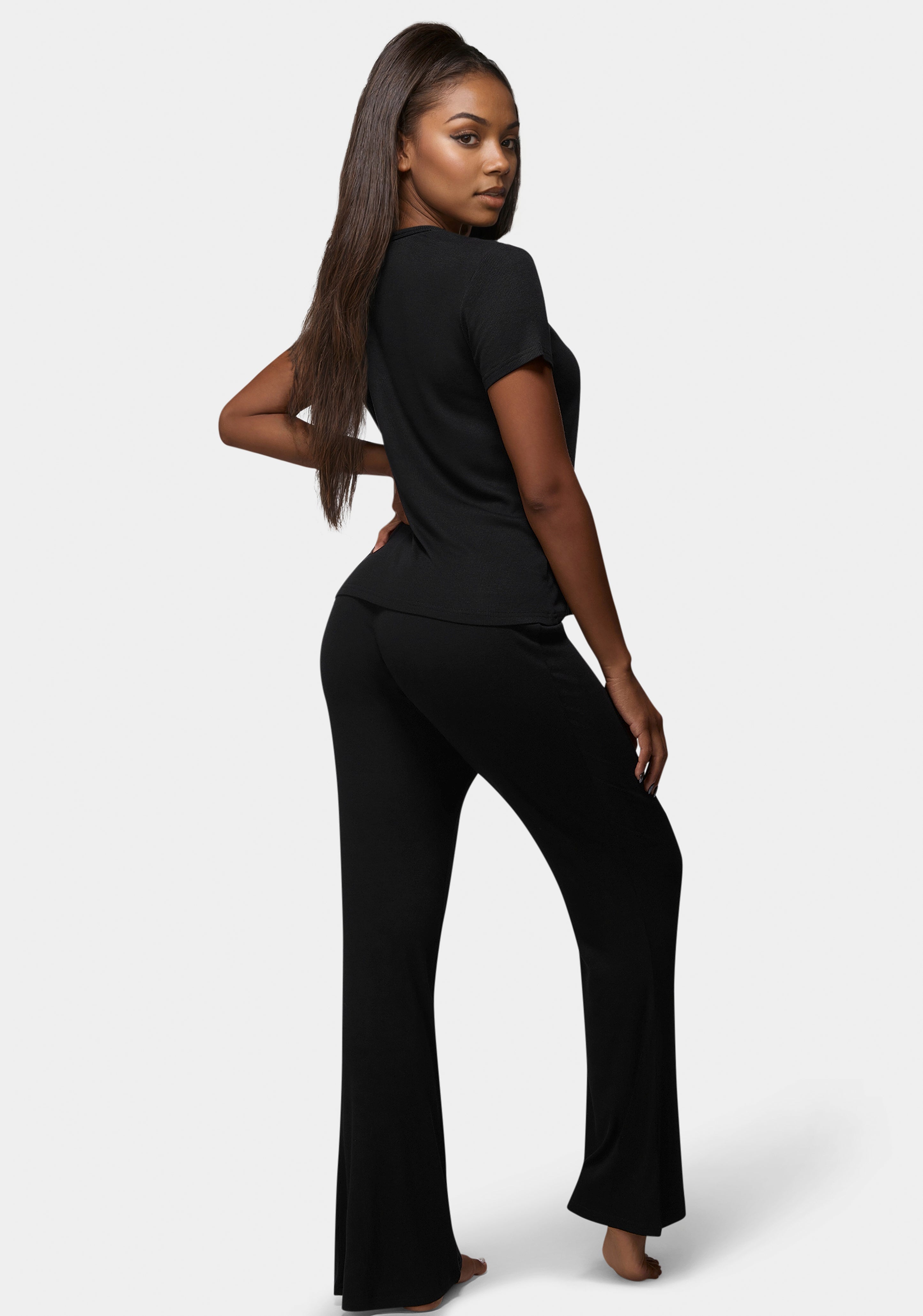 Back View-Better Thangs Lounge Set-Black Beauty