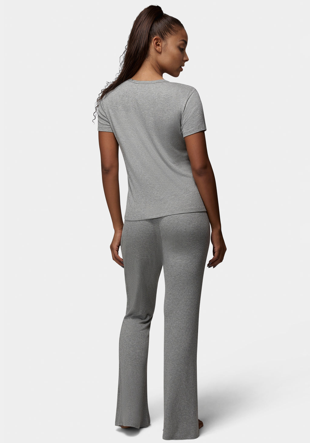 Back View-Better Thangs Lounge Set-Grey Heather