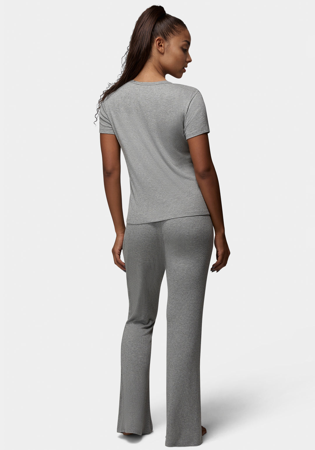 Back View-Better Thangs Lounge Set-Grey Heather