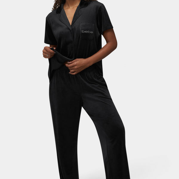 Front View-Cici Pant Set-Black Beauty