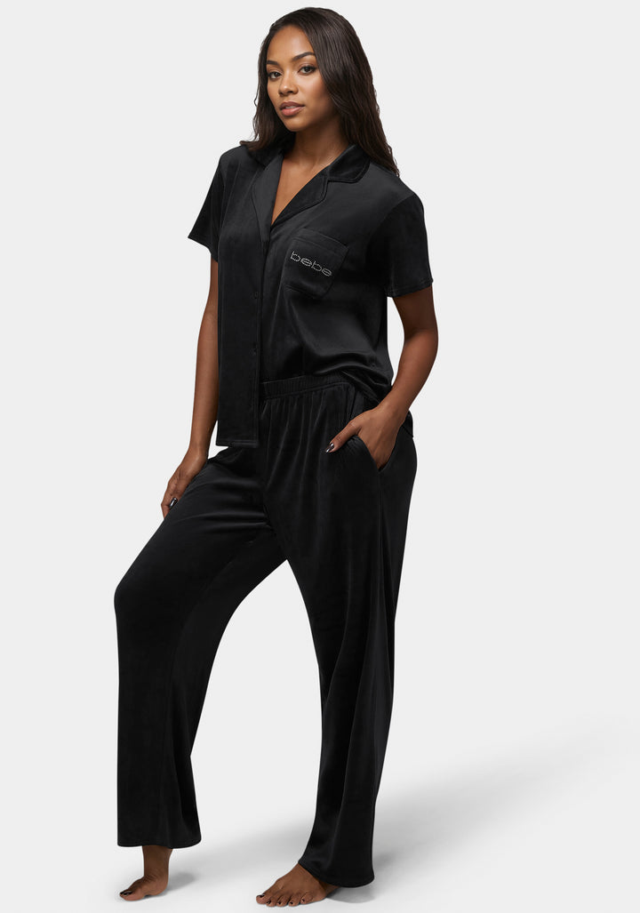 Side View-Cici Pant Set-Black Beauty