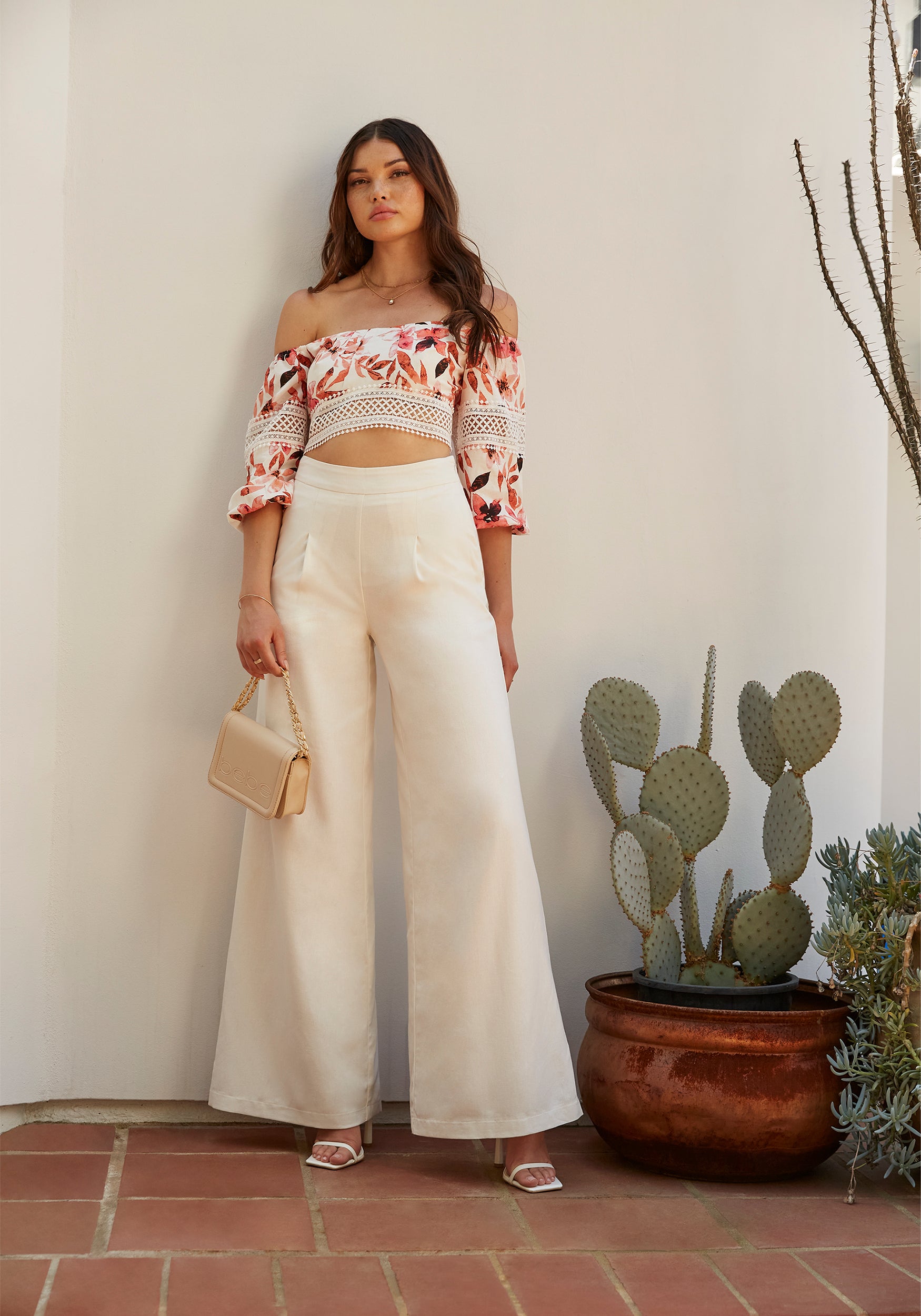 Z Supply Homebody Fleece Wide Leg Pants In Oatmeal | Red Dress