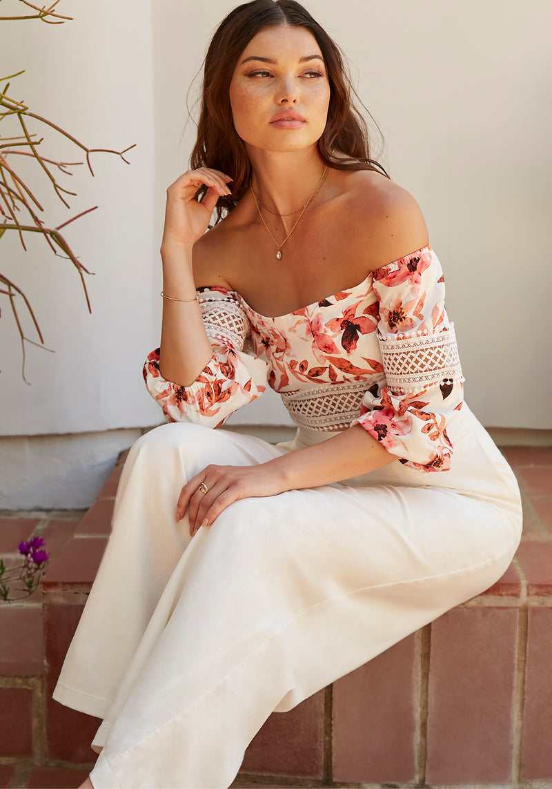 Contrast Floral Print