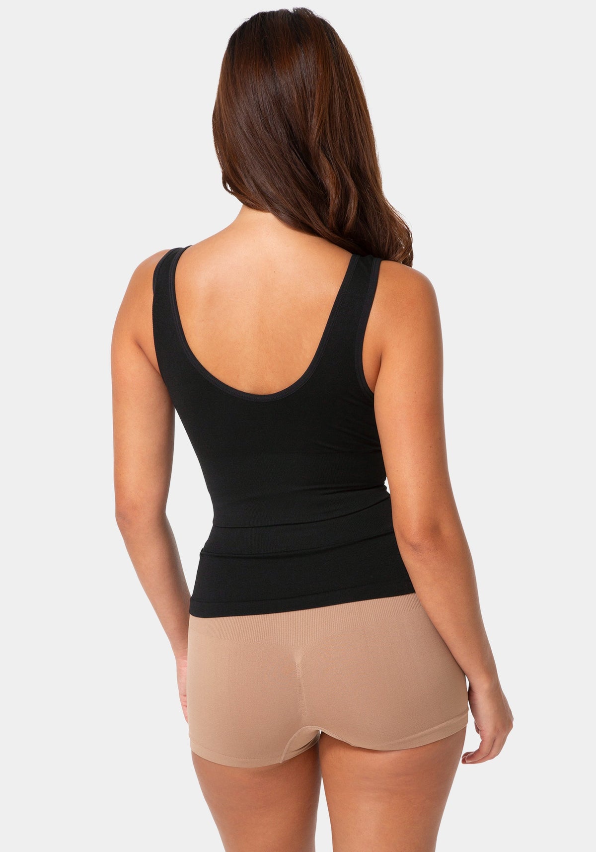 Back View-Seamless Shaping Camisole 2-Pack - Firm Control (Nude)-SOFT NUDE