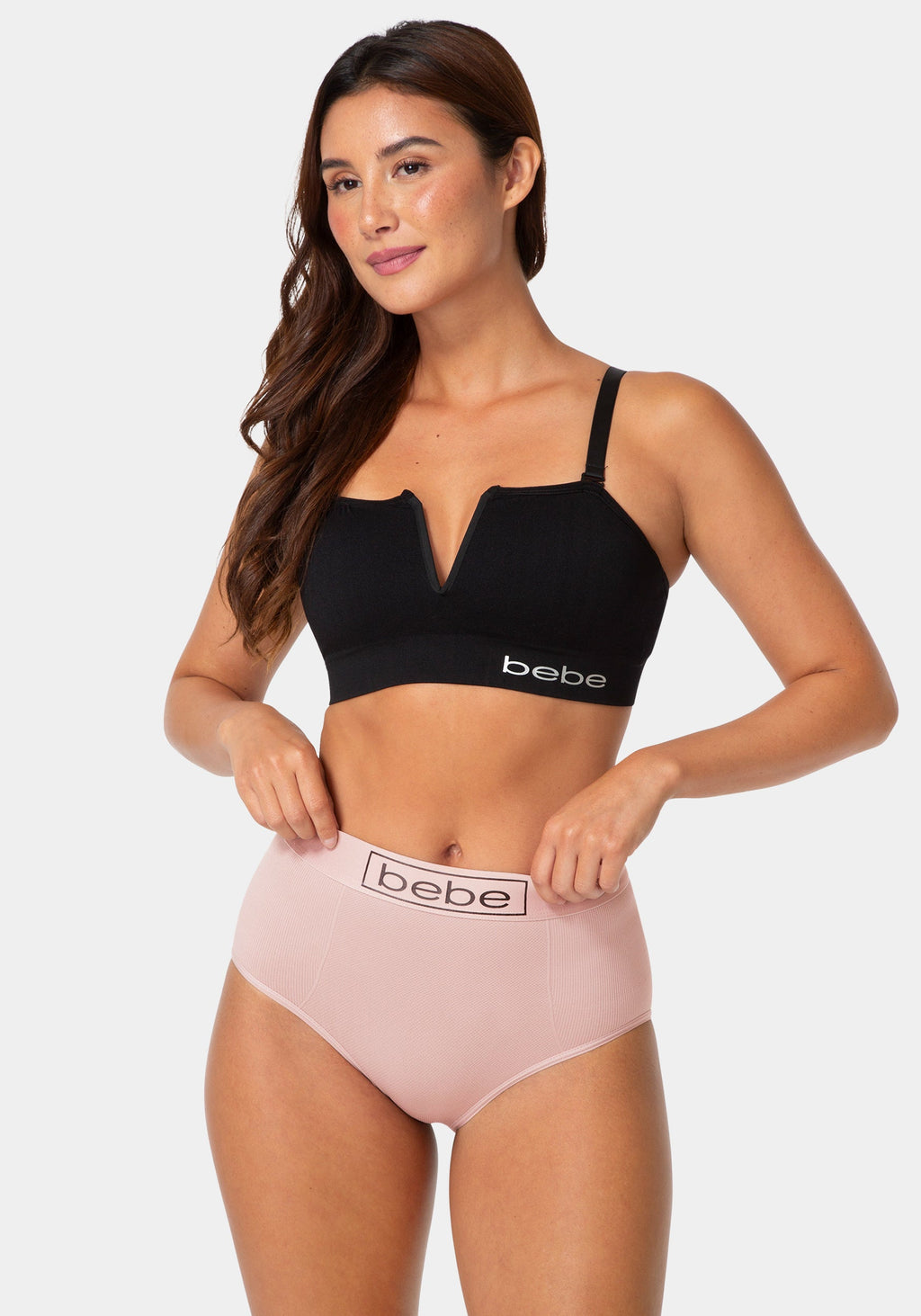 Front View-Seamless Shaping Brief 3-Pack - Medium Control (Blush)-EVENING BLUSH