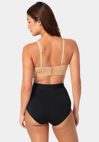 Back View-Seamless Shaping Brief 3-Pack - Medium Control (Black)-BLACK/SPHINX