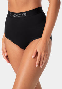 Side View-Seamless Shaping Brief 3-Pack - Medium Control (Black)-BLACK/SPHINX