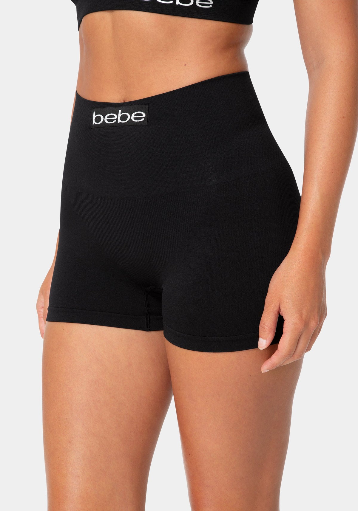 Side View-Hi-Rise Seamless Shaping Shorts 3-Pack-BLACK
