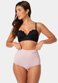 Front View-Seamless Shaping Shorts 3-Pack - Medium Control (Grey)-CLOUD GREY