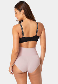 Back View-Seamless Shaping Shorts 3-Pack - Medium Control (Grey)-CLOUD GREY