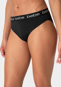 Front View-Tag Free 5Pk Printed Microfiber Bikinis-Zebra