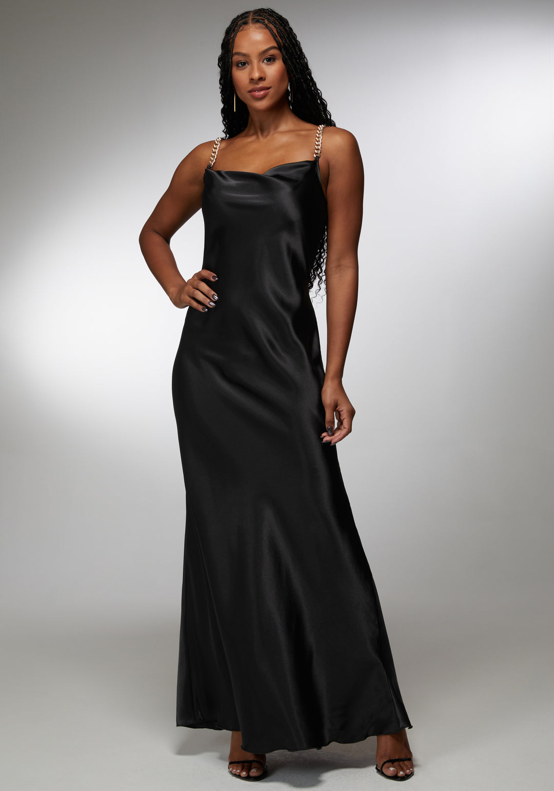 windsor black and gold dress Long Black Dress With Gold Chain Straps Gilded In Gold Chain Dress Windsor