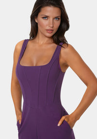Other View-Corset Jumpsuit-Eggplant