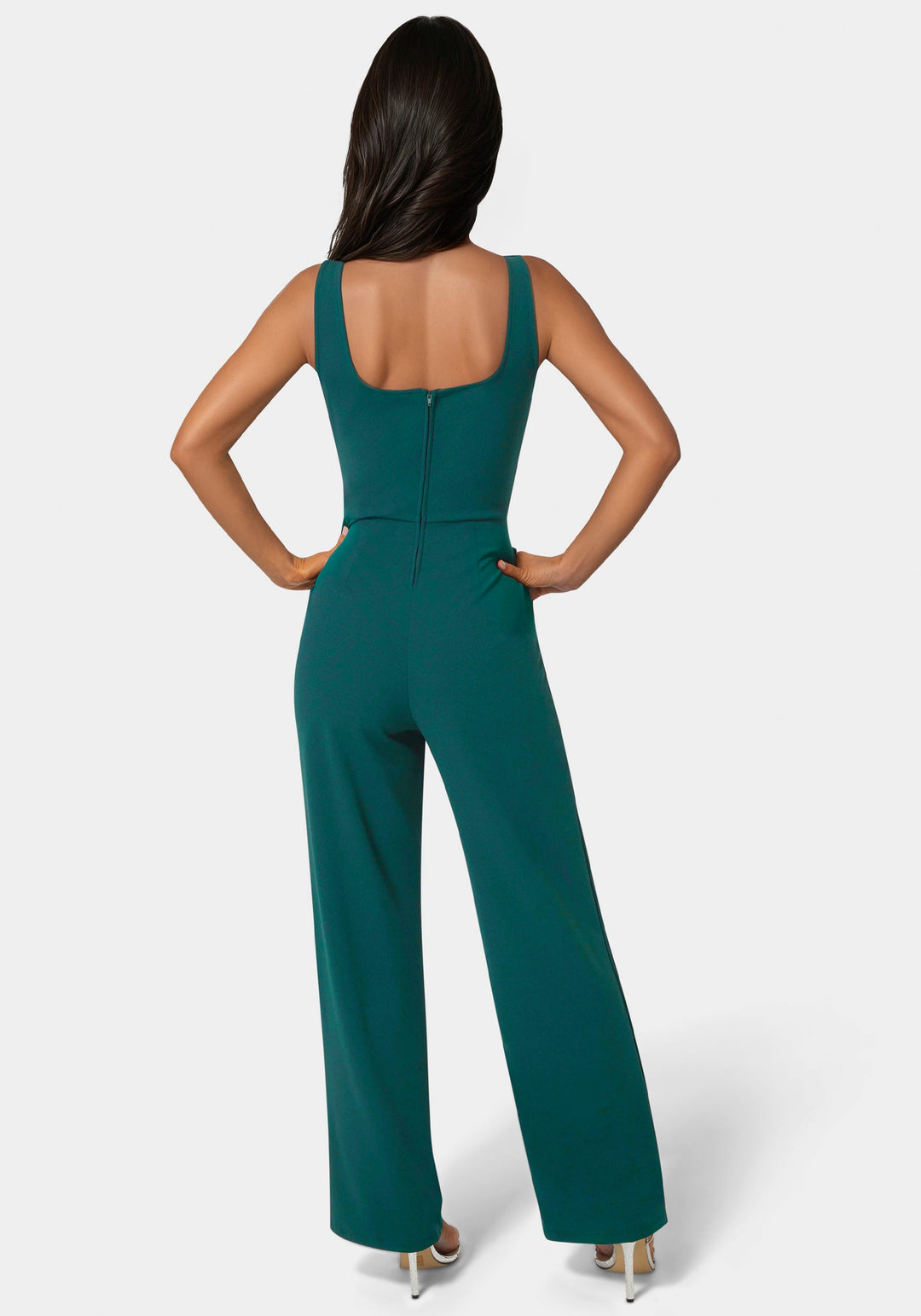 Back View-Corset Jumpsuit-Hunter