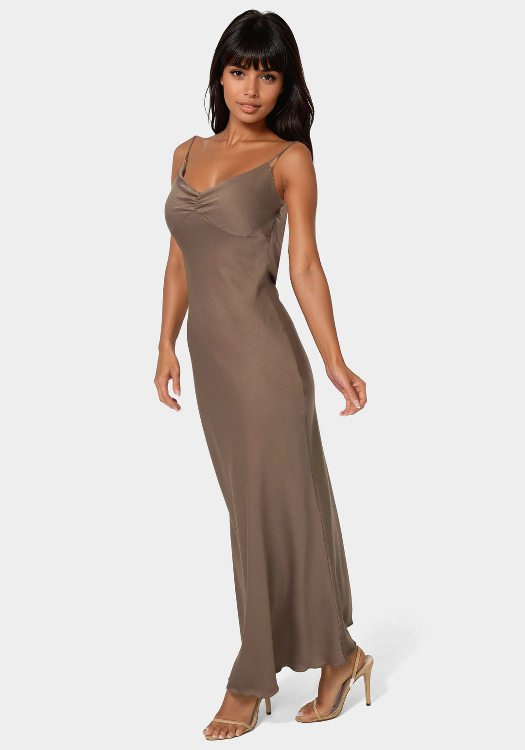 Drape Back Maxi Dress bebe Drape Back Maxi Dress bebe