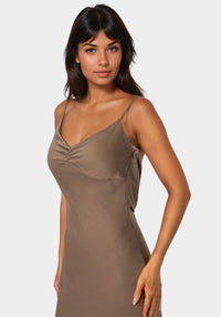 Other View-Drape Back Maxi Dress-MOCHA