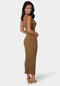 Back View-Crochet U-Neck Maxi Dress-Amber